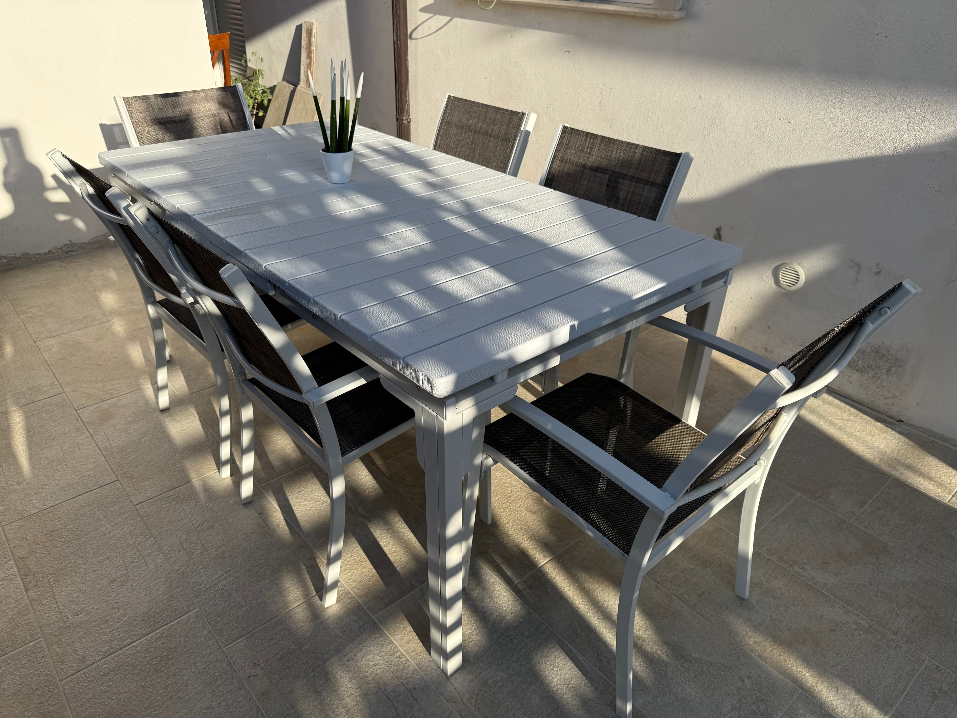 SET TAVOLO OREGON ALLUNGABILE + 6 POLTRONE MYKONOS