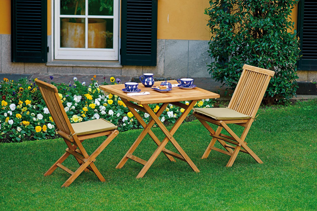 TAVOLO VULCANO 80x80 - TEAK - PIEG.