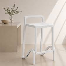 SGABELLO EOLO IN RESINA COLORE BIANCO