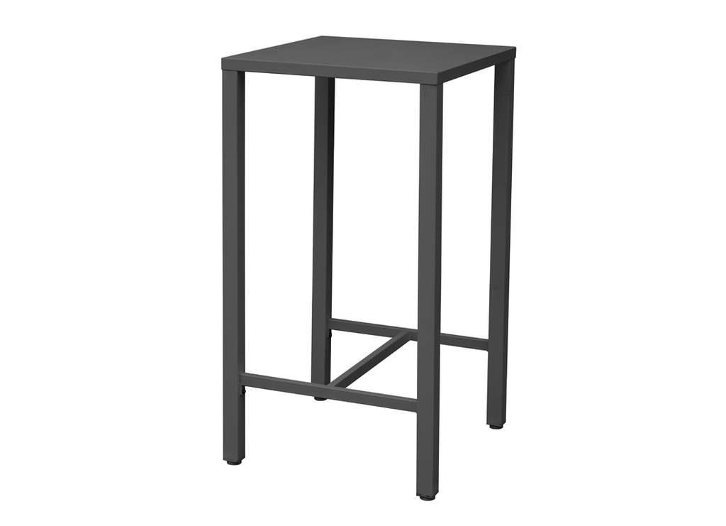 TAVOLO ISEO ALTO IN ACCIAIO 60X60 ANTRACITE