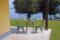 TAVOLO LAMIERA 60x60 VERDE MILITARE