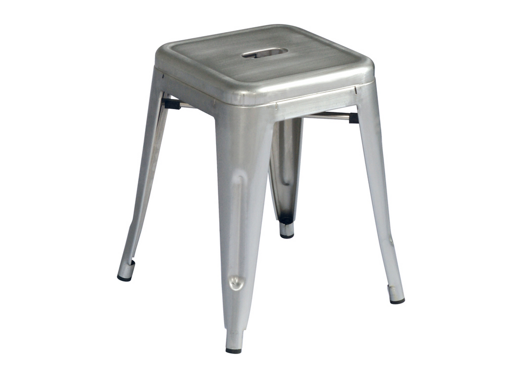 SGABELLO BASSO IMPILABILE LAMIERA SILVER