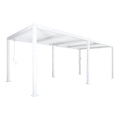 PERGOLA BIOCLIMATICA PALMAS 3x6 M   IN ALLUMINIO/FERRO – TETTO CON LAMELLE ORIENTABILI BIANCO