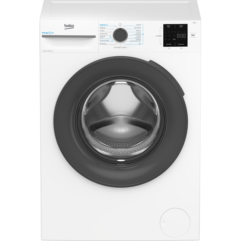 BEKO LAVATRICE 12KG INVERTER VAPORE ENERGYSPIN A 1400GIRI BMWT31241A