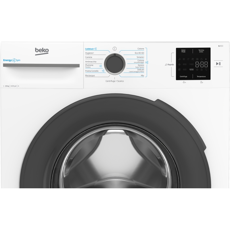 BEKO LAVATRICE 12KG INVERTER VAPORE ENERGYSPIN A 1400GIRI BMWT31241A