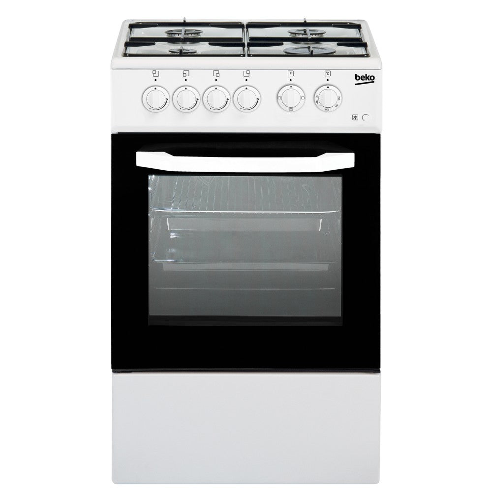 BEKO CUCINA A GAS 4 BRUCIATORI FORNO GAS 54LT 50x50 BIANCO CSG42009DW