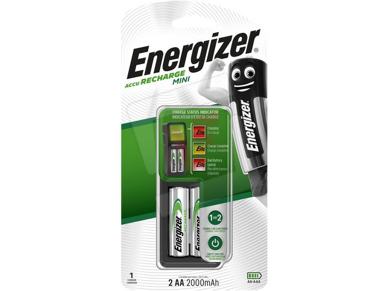 ENERGIZER CARICABATTERIE PILE RICARICABILI AA/AAA 2POSTI +2MINISTILO