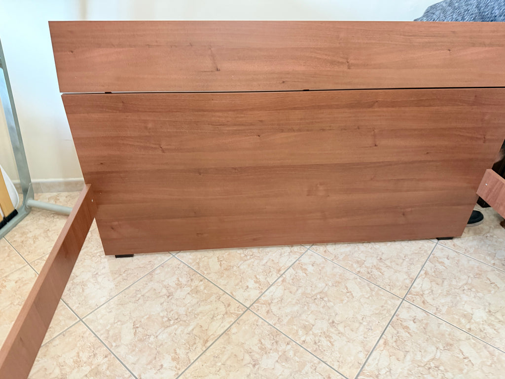 LETTO  MATRIMONIALE NOCE ANTICO 160x200