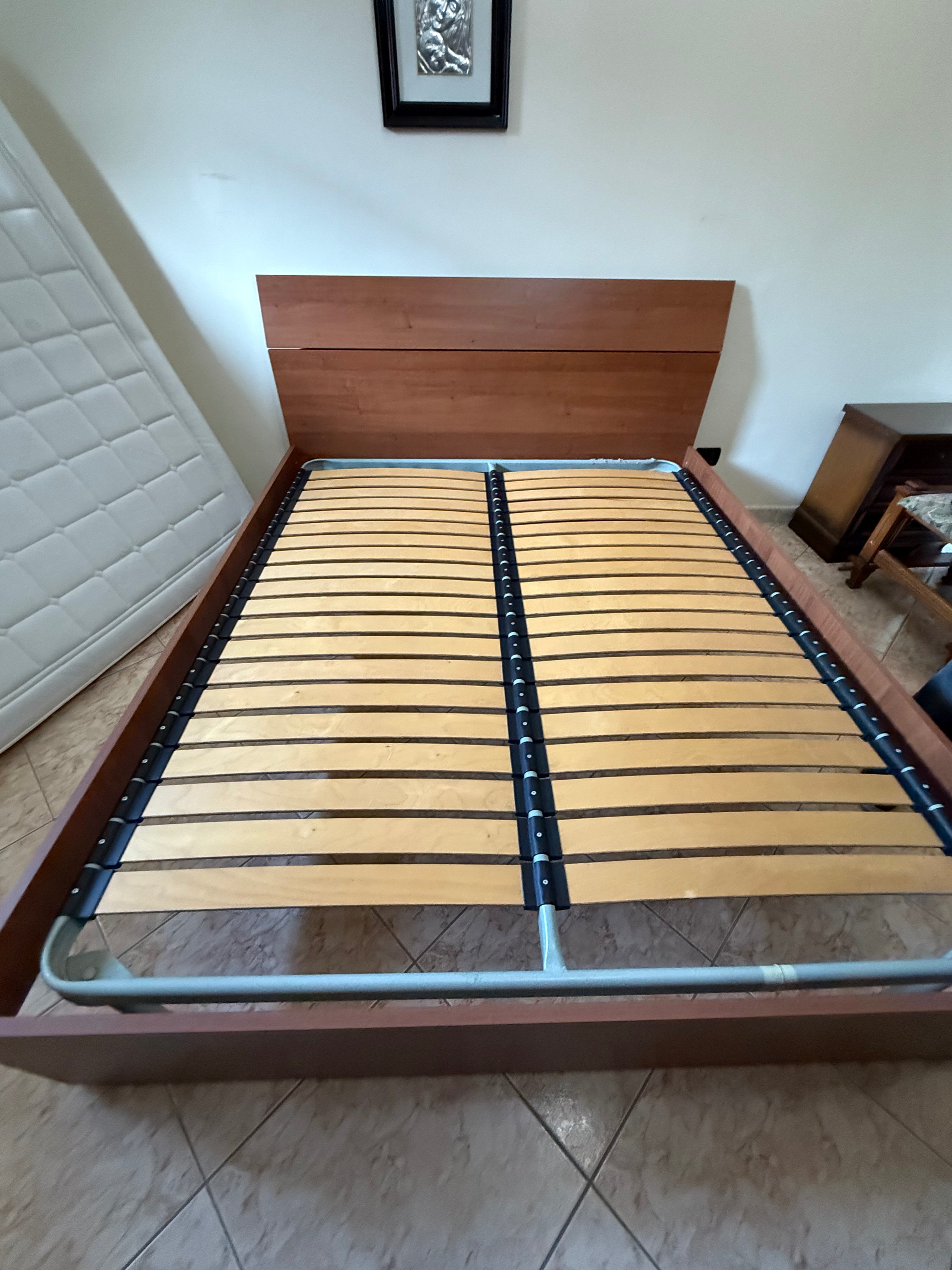 LETTO  MATRIMONIALE NOCE ANTICO 160x200