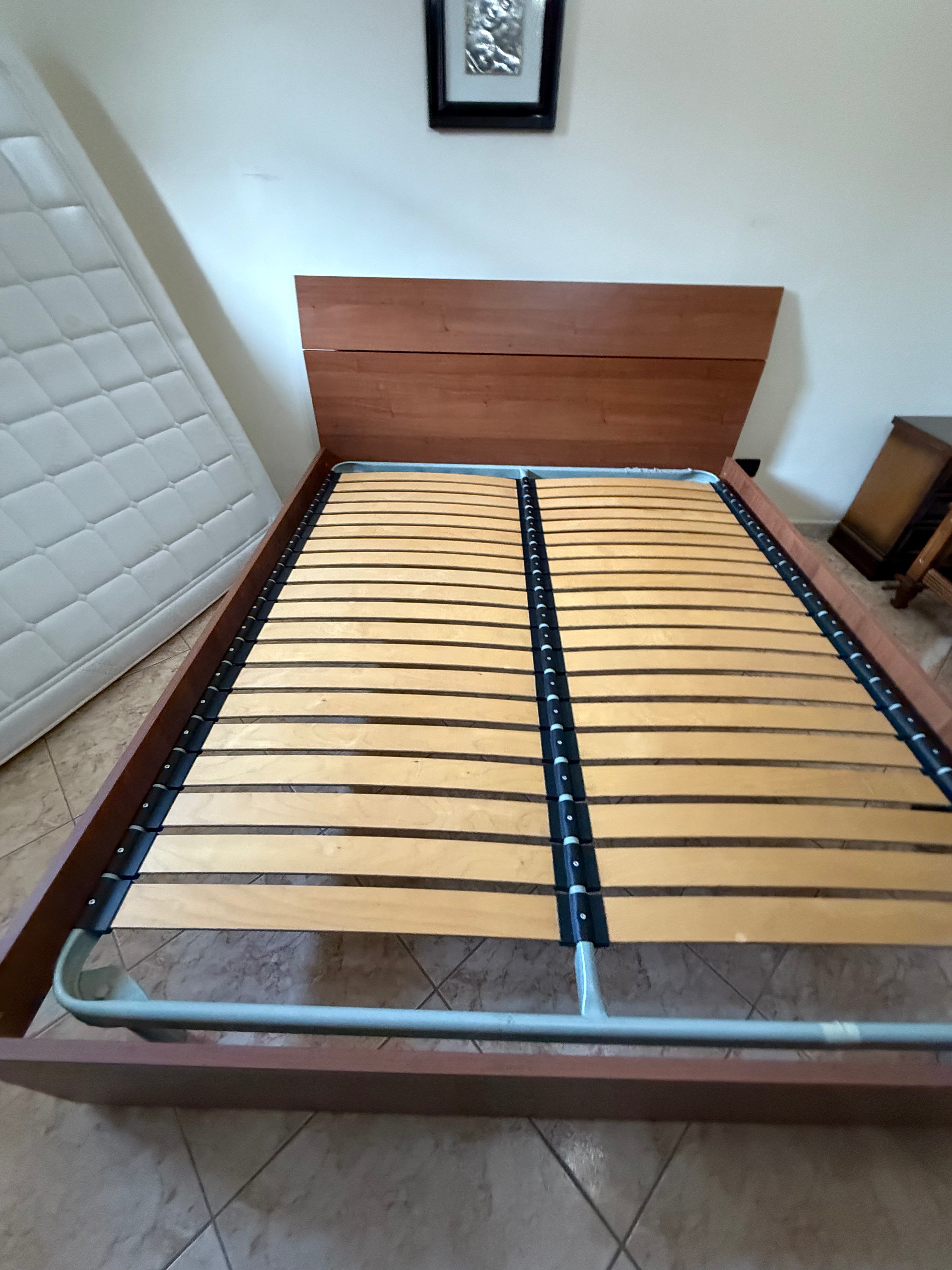 LETTO  MATRIMONIALE NOCE ANTICO 160x200
