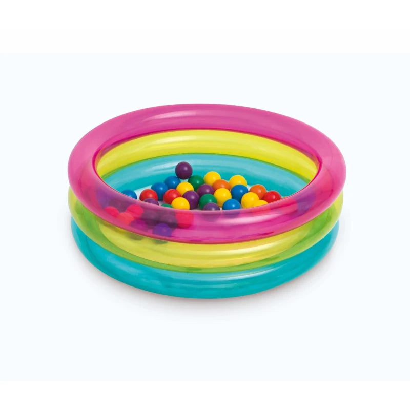 INTEX PISCINA BABY TRE ANELLI CON PALLINE ROTONDA 1/3ANNI 86x25 48674