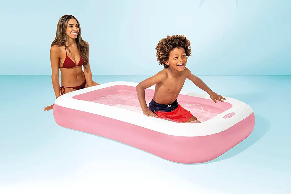 INTEX PISCINA GONFIABILE RETTANGOLARE 2+ ROSA 166x100x25CM 58423