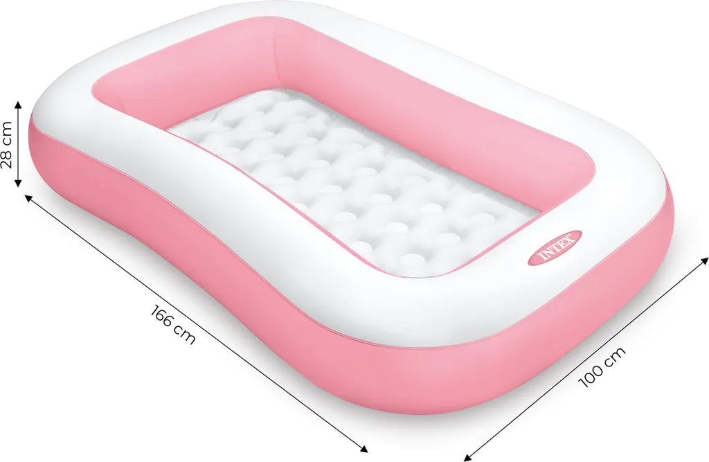 INTEX PISCINA GONFIABILE RETTANGOLARE 2+ ROSA 166x100x25CM 58423