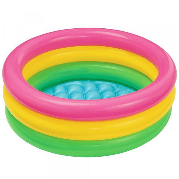 INTEX PISCINA SUNSET BLOW TRE ANELLI ROTONDA 1/3ANNI 86x86x25CM 58924