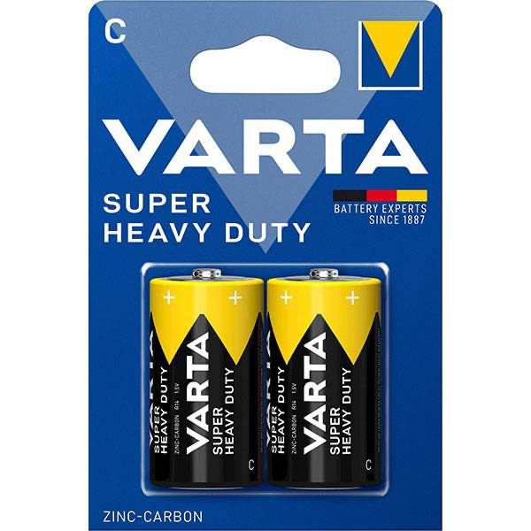 VARTA PILE MEZZA TORCIA C SUPERHEAVY DUTY ZINCO 2PZ