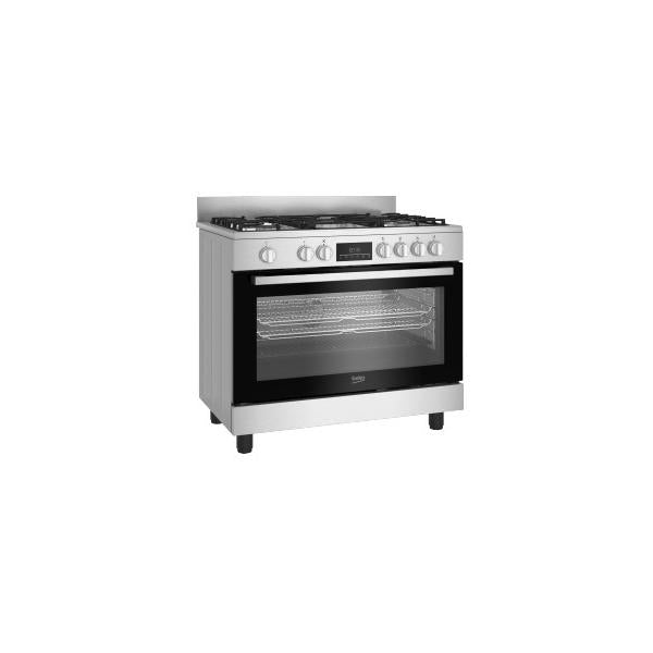 BEKO CUCINA A GAS 5 BRUCI.FORNOELET.VENT.66LT 90x60 INOX BGM11226EX