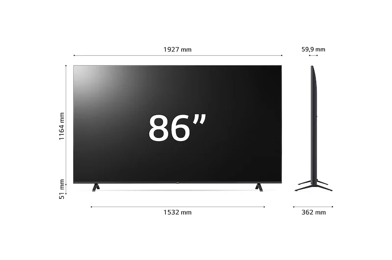 LG TV 86" LED ULTRA HD 4K SMARTDVB/T2/S2 86UR781C