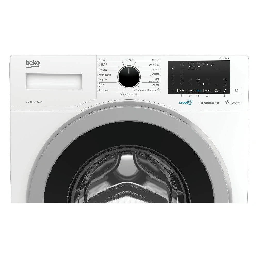 BEKO LAVATRICE 8KG STEAMCURE C INVERTER VAPORE 1400GIRI WUY81436SI-IT