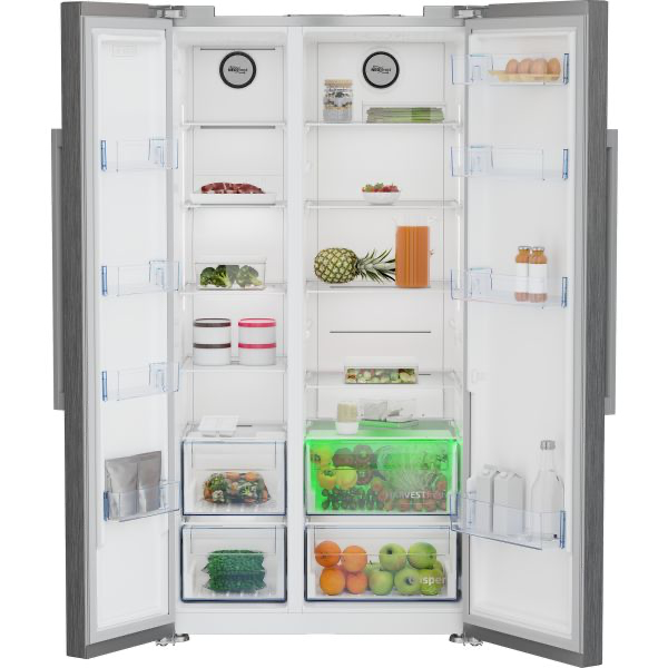 BEKO FRIGO SIDE BY SIDE NO FROST 640LT F 91CM INOX F GN163130PTN