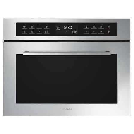 SMEG FORNO MICROONDE INCASSO COMBINATO 32LT GRILL 45CM INOX SF4400MCX1