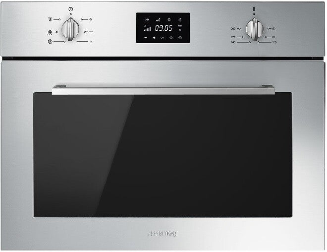 SMEG FORNO MICROONDE INCASSO COMBINATO 32LT GRILL 45CM INOX SF4400MCX1