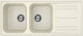 SMEG LAVELLO REVERSIBILE DUE VASCHE E GOCCIOLATOIO PANNA LZ116P