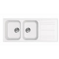 SMEG LAVELLO REVERSIBILE DUE VASCHE E GOCCIOLATOIO BIANCO LZ116B
