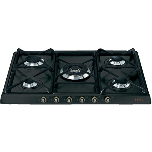SMEG PIANO COTTURA INCASSO GAS 5 ZONE 70/75CM ANTRACITE SR775AO