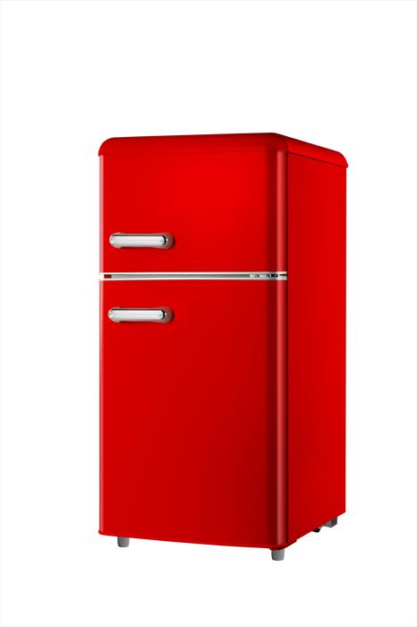 DCG FRIGO DOPPIA PORTA LINEA RETRO' 100LT E ROSSO MF100RCDP
