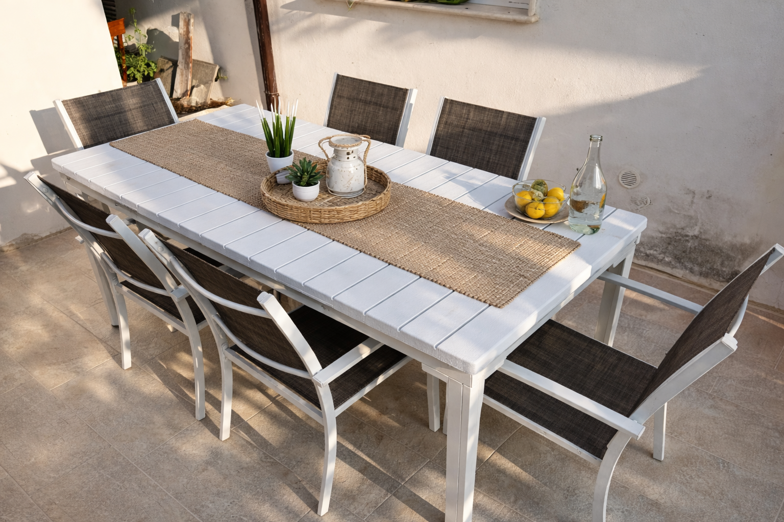 SET TAVOLO OREGON ALLUNGABILE + 6 POLTRONE MYKONOS