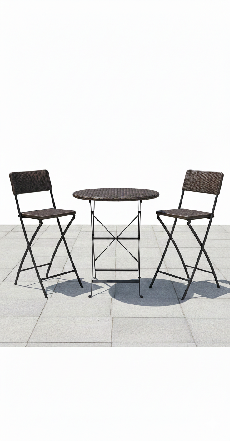 SET TAVOLO SNACK + 2 SGABELLI ALTI