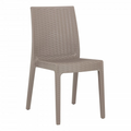 SEDIA SELENE IN RESINA RATTAN TORTORA