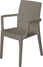 POLTRONA DAFNE IN RESINA RATTAN TORTORA
