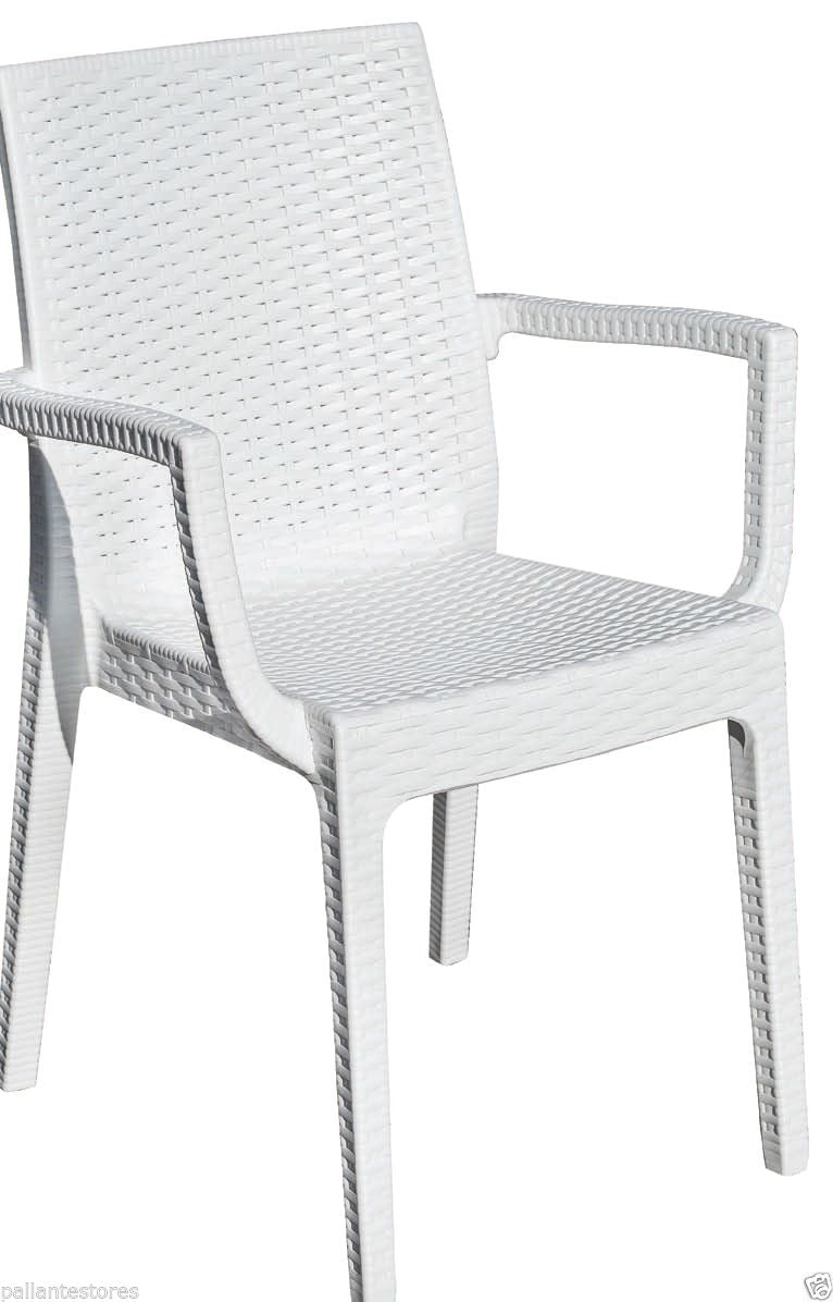 POLTRONA DAFNE IN RESINA RATTAN BIANCO
