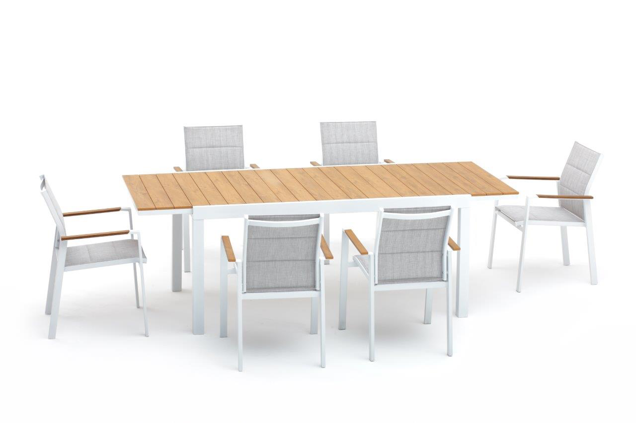 TAVOLO BEVERLY Allung. 165/225x90 Bianco