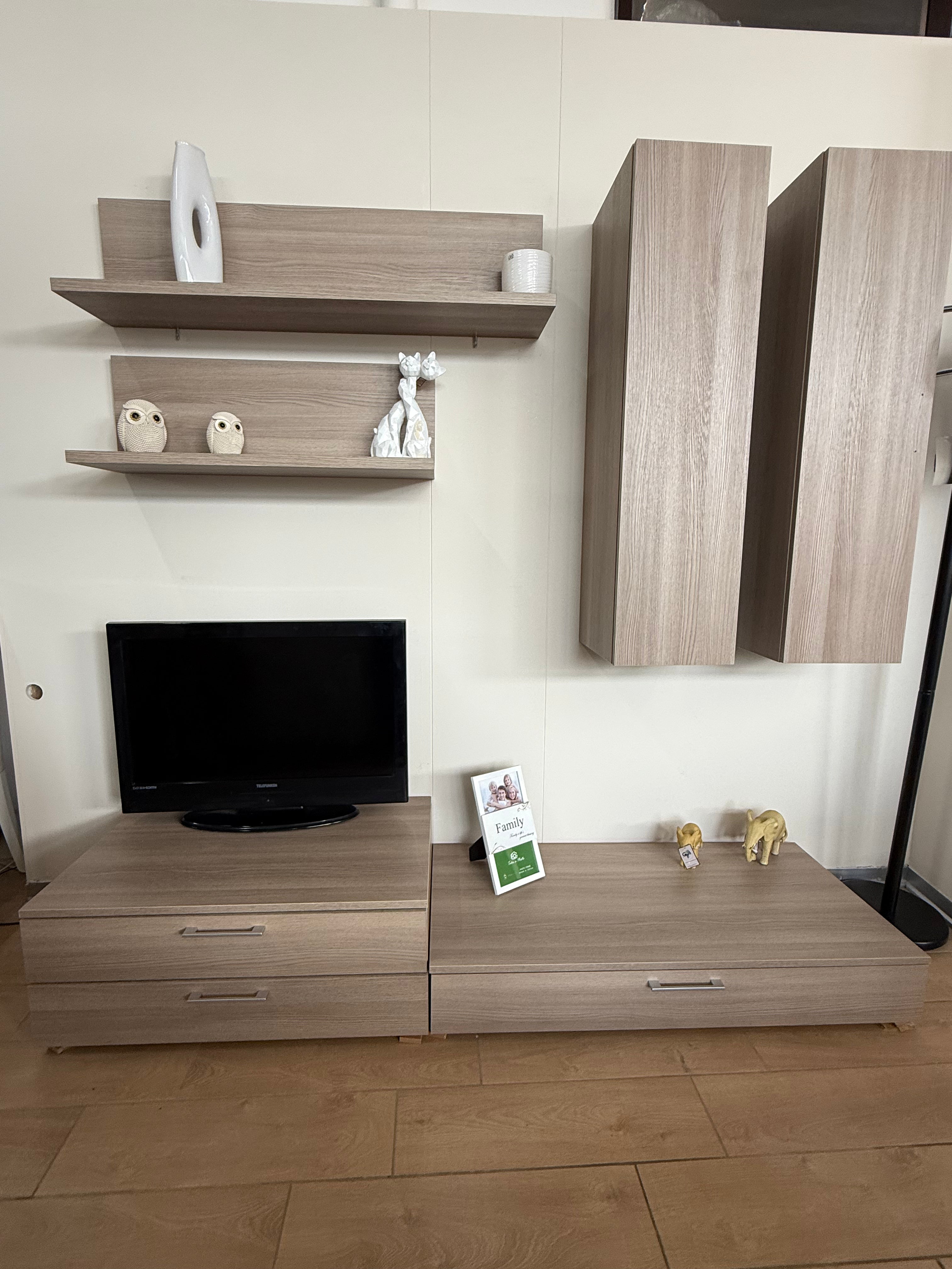 PARETE ATTREZZATA COLORE OLMO CM 200