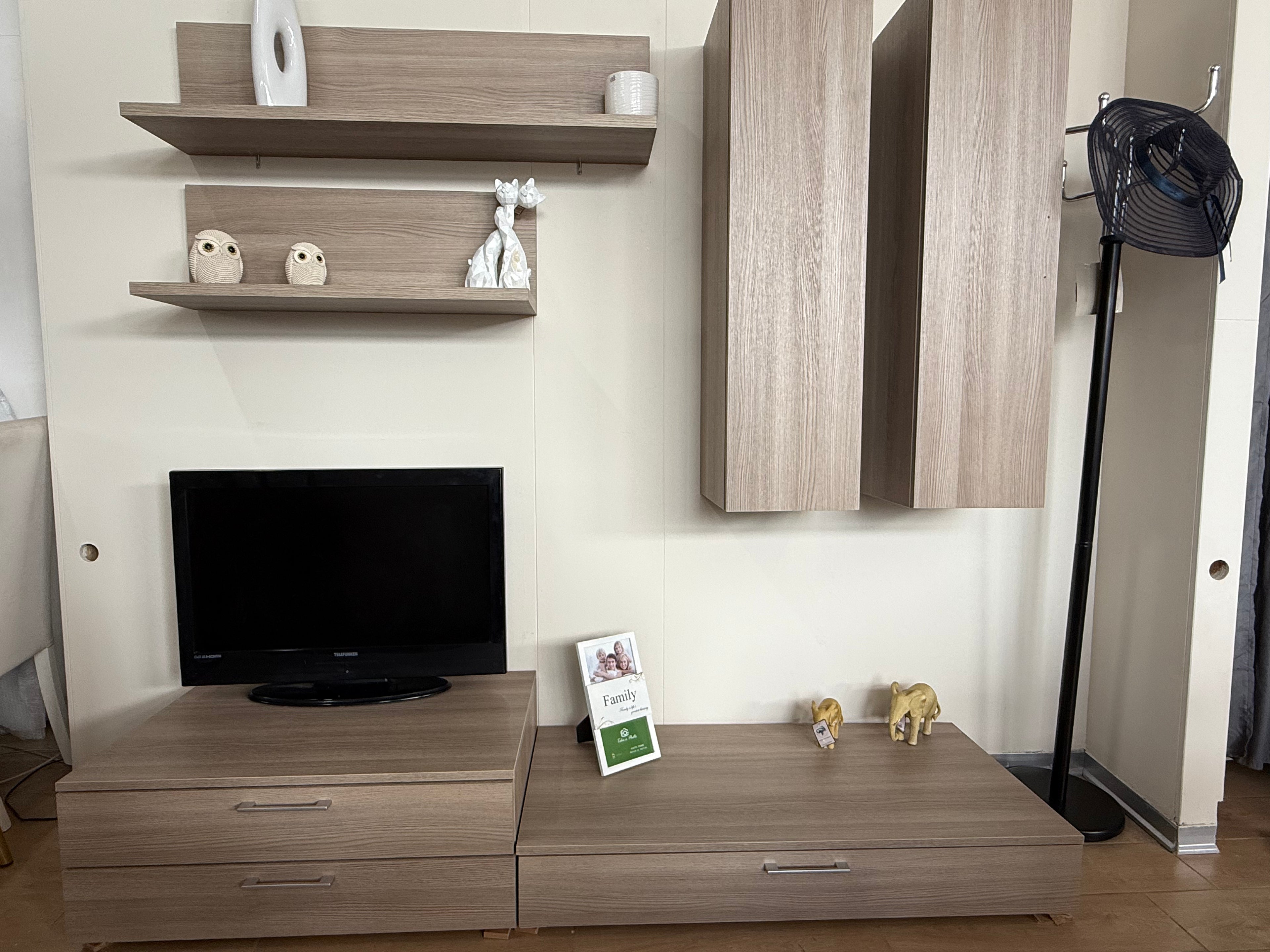 PARETE ATTREZZATA COLORE OLMO CM 200