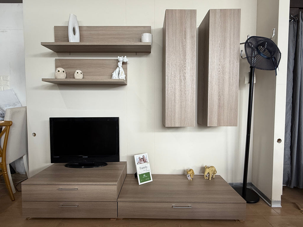 PARETE ATTREZZATA COLORE OLMO CM 200