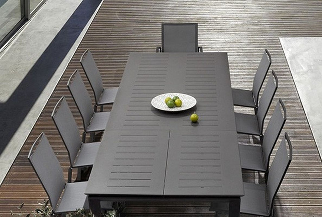 BIZZOTTO TAVOLO IN ALLUMINIO 200/300X110 ANTRACITE CX23 - KONNOR