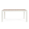 BIZZOTTO TAVOLO IN ALLUMINIO ALLUNGABILE BELMAR 160/240x100 CON EFFETTO LEGNO