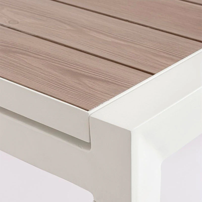 BIZZOTTO TAVOLO IN ALLUMINIO ALLUNGABILE BELMAR 220x340x100 CON EFFETTO LEGNO