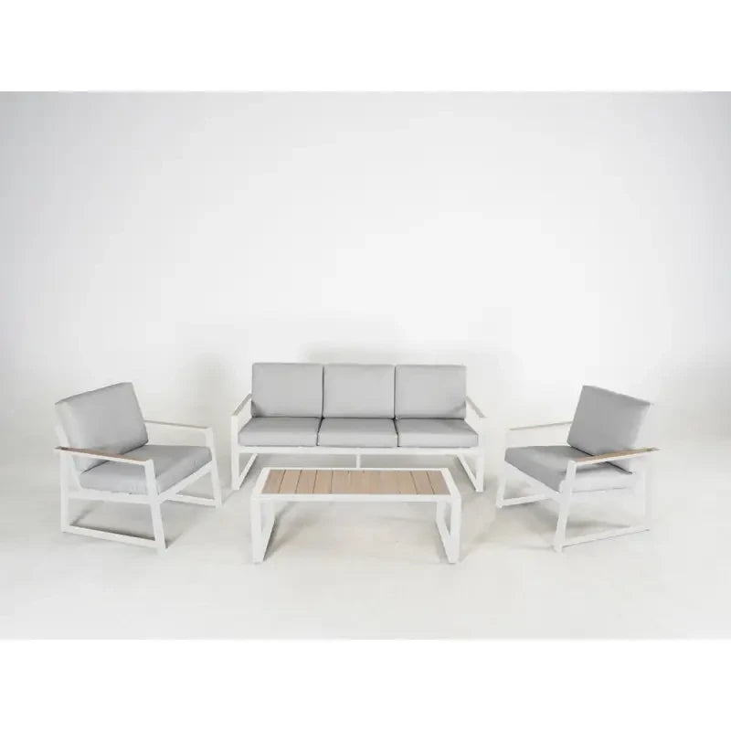SALOTTO HAITI Wood 5 Posti XL Bianco