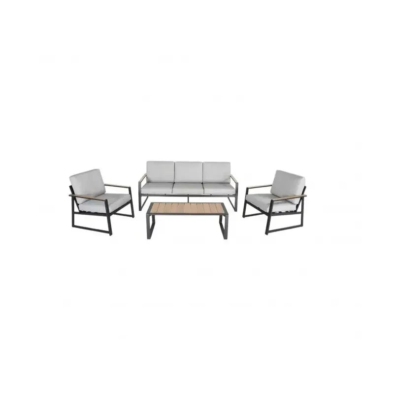 SALOTTO HAITI Wood 5 Posti XL Antracite