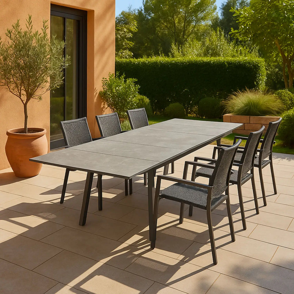 TAVOLO MERANO Stone Allung. 170/220/270x90 Antracite