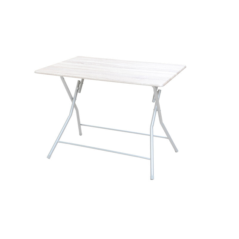 TAVOLO PIEGHEVOLE 80x120x75 BIANCO FRASSINATO