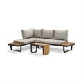 SET SALOTTO SIRMIONE  ALLUMINIO E ACACIA