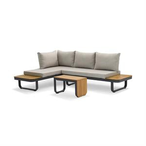SET SALOTTO SIRMIONE  ALLUMINIO E ACACIA