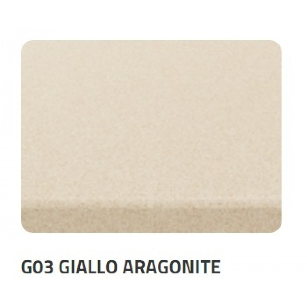 CM LAVELLO 116x50 2 VASCHE CON GOCCIOLATOIO COLORADO GIALLO ARAGONITE