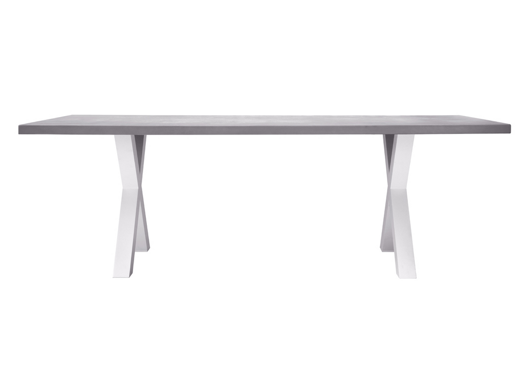 TAVOLO AMANTEA 220X100 ALU BIANCO - PIANO RESINA G