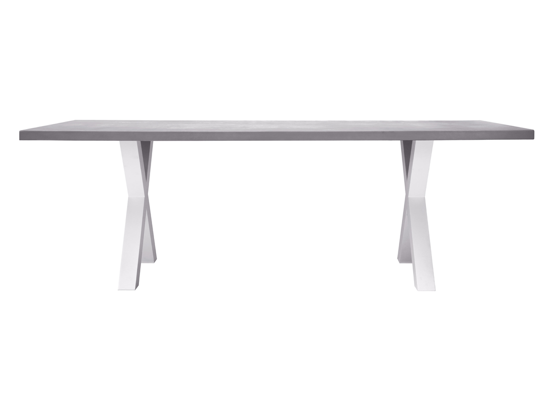 TAVOLO AMANTEA 220X100 ALU BIANCO - PIANO RESINA G